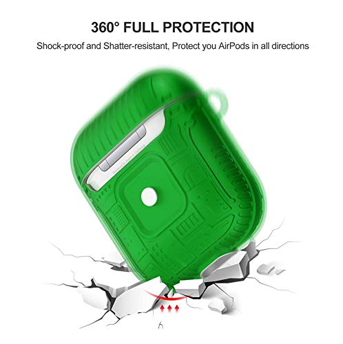 Tpu Silicone Bluetooth Wireless Earphone Case Protective Cover Skin Silicone Charging Headphones Case For Airpods 2 Charging Box (Green) #TOP1