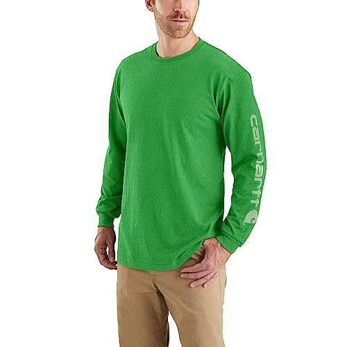 Image of Carhartt Men's Dearborn Loose Long-Sleeve Logo T-Shirt Closeout