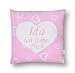 Amilian® Poduszka 40 x 40 cm z imieniem "Ich liebe dich" Serce/Serce różowe