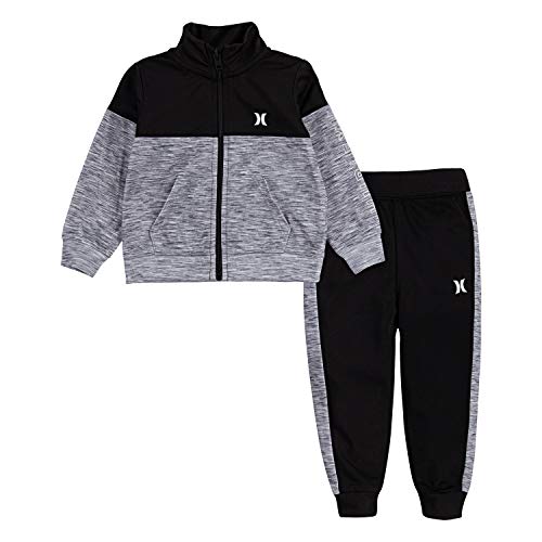 Hurley Baby Boys Tricot Tracksuit, Charcoal Heather/Black, 4 Us #TOP25