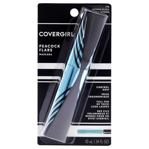 COVERGIRL Peacock Flare Mascara, Intense Black, 0.3 Ounce (packaging may vary)
