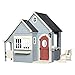 Produktbild Backyard Discovery Spielhaus Spring Cottage aus Holz| Outdoor Kinderspielhaus für den Garten inklusive Zubehör | Gartenhaus für Kinder mit Fenstern in Grau & Schwarz