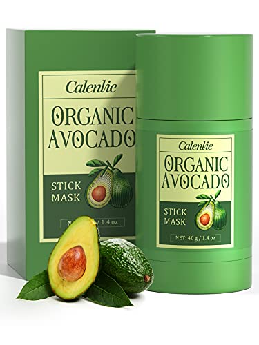 Avocado Facial Stick Mask,Oil Control Stick Mask,Purifying Mud Facial Stick Mask Cleansing Pore,Deep Clean Face Stick Mask Removing Blackhead,Green Face Stick Mask Improving Resistance To External Irritants With Blackhead Remover Extractor Tools