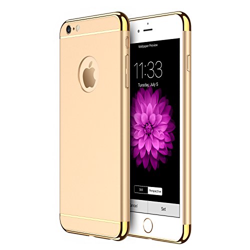 RANVOO [Clip-ON] iPhone 6s/6 Case, 3-Piece Ultra Slim Hard Case, Gold