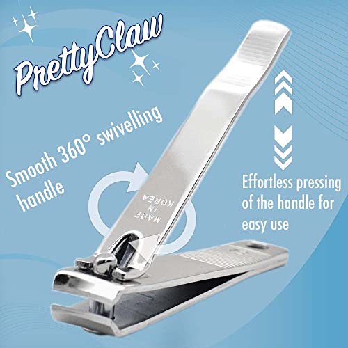 Prettyclaw | Nail Clippers Sharp Edge Fingernail And Toenail Clipper Cutter Thick Nail Trimmer Stainless Steel For Manicure And Pedicure (Curve Edge) #TOP2