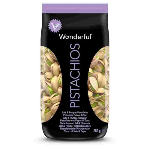 WONDERFUL pistachos con sal y pimienta bolsa 250 gr