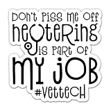 Vet Tech Neutering is Part of My Job Sticker - 3' Laptop Sticker - Waterproof Vinyl for Car, Phone,...