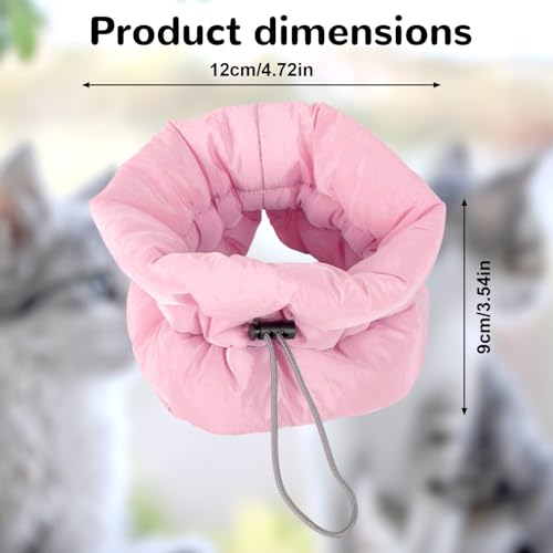 Image of BOXOB Adjustable Recovery Collar for Dogs and Cats, Waterproof & Soft Cat Donut Cone Lightweight Neck Protective Elizabethan for Pets Kitten Kitty Puppy to Prevent Licking Wounds (S, Pink)
