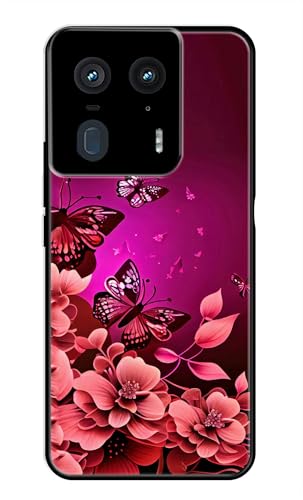 Image of Metal TPU Printed Back Cover for Motorola Edge 50 Ultra (Butterflies) 360 Degree Protection | Camera Protection -25092024(AH)