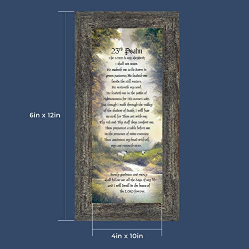 Psalm 23 Christian Wall Art, The Lord Is My Shepherd Bible Verses Wall Decor, Christian Decorations For Home, Framed Christian Plaque With Comforting And Encouraging And Words, 7731Bw #TOP2