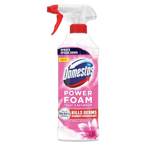 Domestos Power Foam Toilet & Bathroom Cleaner Spray Floral Burst 450ml