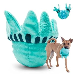 Barkbox Lady Liberty Ball Jouet pour Chien 2 en 1 – Jouet couineur en Peluche pour Grands Chiens | Liberty Ball – Taille L