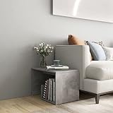 Color: Gris hormigón; Material: Madera aglomerada; Dimensiones: 59 x 36 x 38 cm (ancho x profundo x alto)