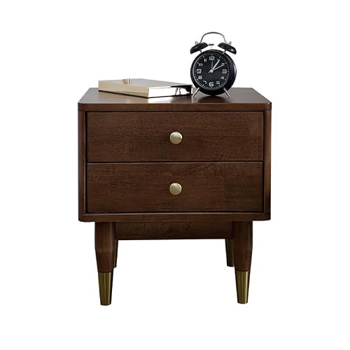 BHGFYXBS Side Tables Bedroom Simple Bedside Table Nordic Bedroom Solid Wood Bedside Cabinet Home Small Apartment Double-Layer Storage Cabinet Bedside Tables