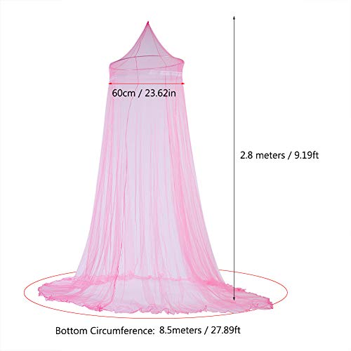 Zerodis Mosquito Net for Bed Canopy Thin Mesh Lets Breeze In Bugs Out Elegant Bedroom Decor Quick Easy Installation No Chemicals Pink - Image 4