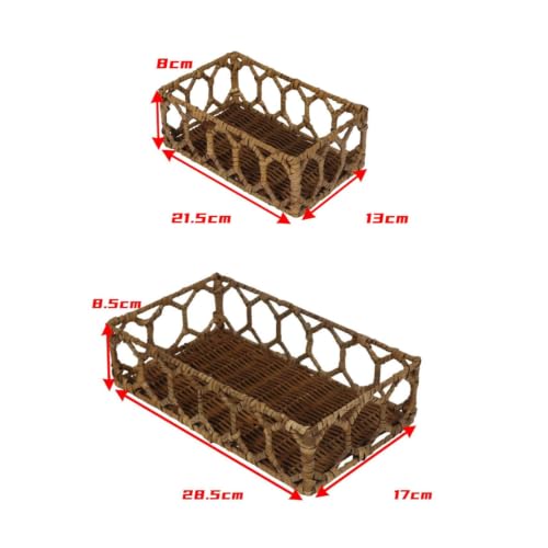 Panier en rotin synthétique lavable pour coiffeuse sans désordre - 4