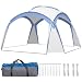 Produktbild Outsunny Event Shelter 3,5 x 3,5m Pavillon mit Haken Tür Wasserabweisend Winterfest Gartenpavillon Partyzelt Sonnenschutz für Camping, Garten Festivals Hellblau