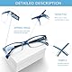 COJWIS 6 pack Lesebrille Blaulichtfilter Brille für Damen Federscharnier Lesehilfe Blendfreie UV Brille Leserbrille (Mehrfarbig-4, 2.00, x)