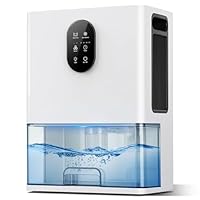 Luftentfeuchter 3000ML, Luftentfeuchter Elektrisch Leise Energiesparender Raumentfeuchter, Tragbar Entfeuchter 2/4/6/8 Zeitgesteuert, Automatisch Abschaltung, 7 Farbiges Licht, Automatische Abtauung