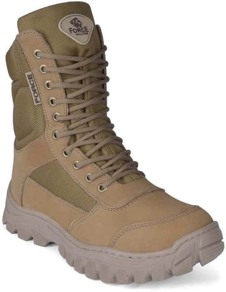 Coturno Tático Profissional Snyper, Coyote, Couro Nobuck com Nylon Cordura, Solado Borracha Antiderrapante, Aprovado Exército Brasileiro