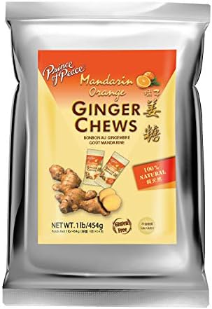 Prince of Peace Ginger Chews With Mandarin Orange, 1 lb. – Candied Ginger – Orange Candy – Orange Ginger Chews – Natural Candy