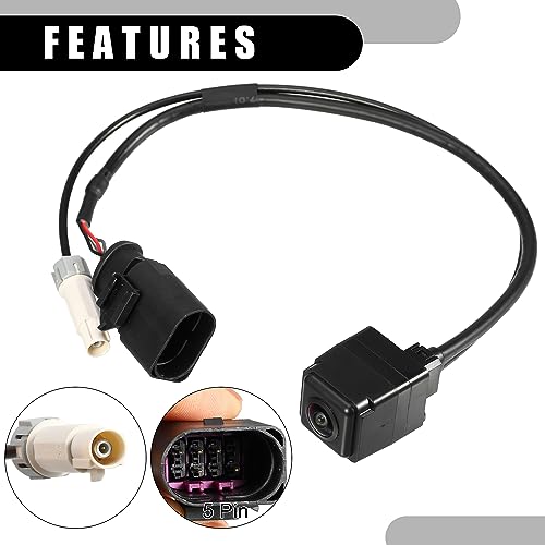 Image of Rear View Back Up Camera No.95B980551L - Car Rear Park Assist Reverse Camera - for Porsche Macan 2015-2020 Plastic Black - 1 Pc
