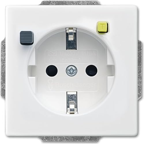 Busch-Jaeger FI-SCHUKOMAT Einsatz 3120 EUCB-84 studioweiß Busch-axcent;carat;future linear;solo Steckdose 4011395189641