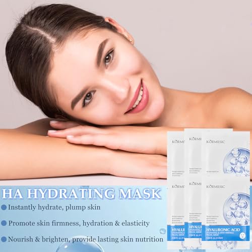 6 Piezas Mascarilla de Hidrogel Hialurónico, Mascarilla Hidratante Facial, Daily Care mascarilla Facial, Hidratante Profundo, Antiarrugas, Skincare Set para Mujeres Adolescente - imagen 5