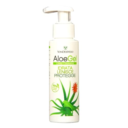 Vonderweid Aloegel - Gel Aloe Vera Puro + Aloe Arborescens Gel | Gel Lenitivo Idratante E Protettivo Da Piante Di Aloe Italiane | Gel Da Aloe Pura Non