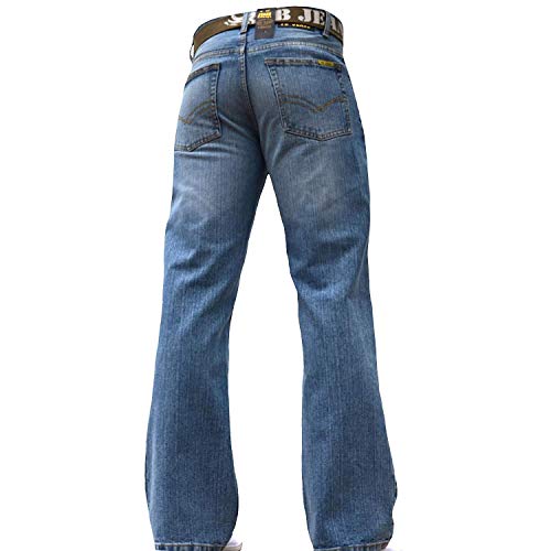 F.B.M Jeans - Jeans - Bootcut - Homme Bleu Bleu Clair - Bleu - 90 – vue 3