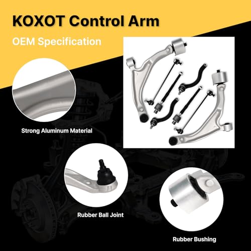 Koxot 8Pcs Front Lower Control Arm Stabilizer Sway Bar End Link Inner/Outer Tie Rod End Link Fit for Honda Pilot 2009 2010 2011 2012 2013 2014 2015, K621550 K621551 ES800825 ES800824 K750124 by Koxot - Used condition - Image 4