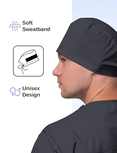 Image of Solid Working Cap Scrub Cap for Women and Men Unisex Surgical Cap Comfortable and Stylish Scrub Hat