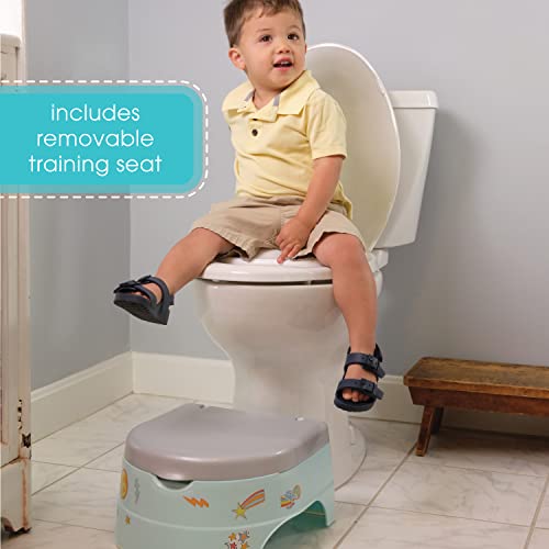 Summer® My Fun Potty Rewards (Blue) - 3-Stage Potty Training Toilet – Includes Colorful Stickers And Training Chart, Removable Training Seat, Non-Slip Rubber Feet, And Ability To Convert To Stepstool #TOP3