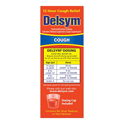 Delsym RB563 Cough Relief Medicine, Powerful Cough Relief For 12 Good Hours, Cough Suppressing Liquid, 1 Pharmacist Recommended, Orange Flavor Adult 3 Fl Oz thumb #2