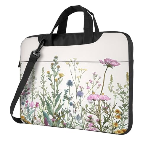 Funda para portátil Wildflower Florals Leaves 14 pulg miniatura 1