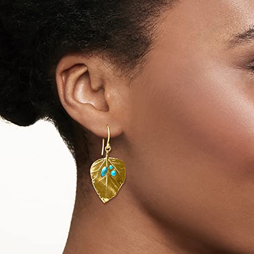 Ross-Simons 1.40 Ct. T.w. Multi-Stone Leaf Drop Earrings In 18Kt Yellow Gold Over Sterling #TOP1