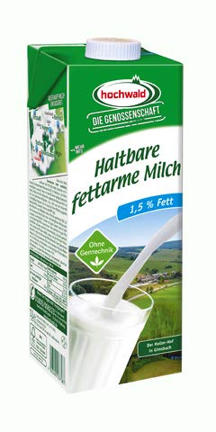 hochwald H-Milch, fettarm, 1,5%, Tetra Pak®, 12 x 1 l (12 l), Sie erhalten 12 x 1 l Cover