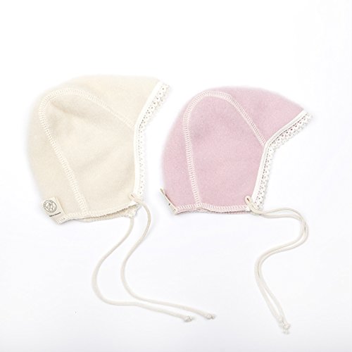 Lanacare Baby Hat - Newborn Hats For Girls Or Boys - Natural White W/Lace, 50 #TOP1