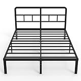 Maenizi Full Bed Frame with Headboard, 14 Inch Full Size Bed Frame No Box Spring Needed Support Up t