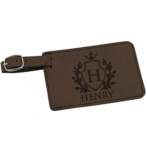 My Personal Memories Custom Personalized Luggage Tag - Engraved Travel - Monogrammed (Brown) - Thumbnail 6