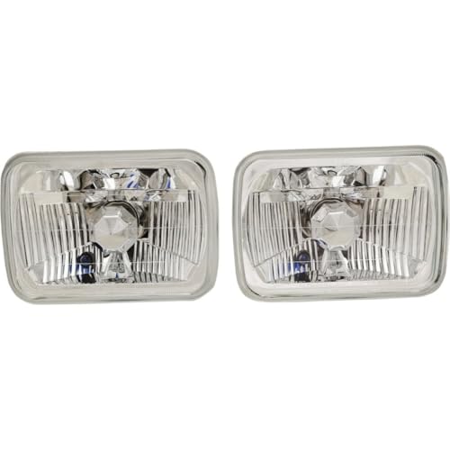 Aieosnif 2pcs Headlight Left Right Driver Passenger Side Clear Lens W/Bulb Crystal Conversion 7