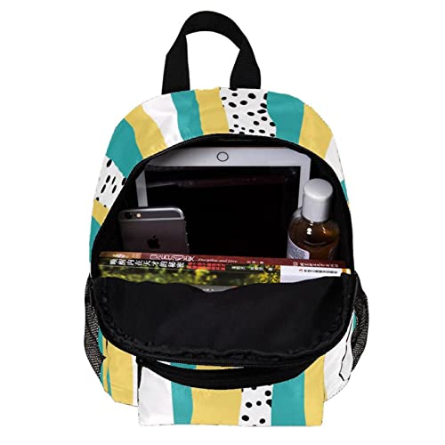 Sac à dos pour garçons et filles multicolore géométrique 30,5 cm