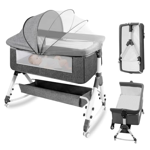 سرير اطفال بجانب السرير من زيريفام - سرير قابل للطي للرضع با...