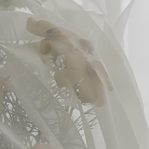 Moonvan Windows Semi Ivory Sheer Curtains 78 Inches Length 52 Inches Width 2 Panels Set Translucent Sheer Curtain Basic Rod Pocket For Bedroom Children Living Room Yard Kitchen #TOP4