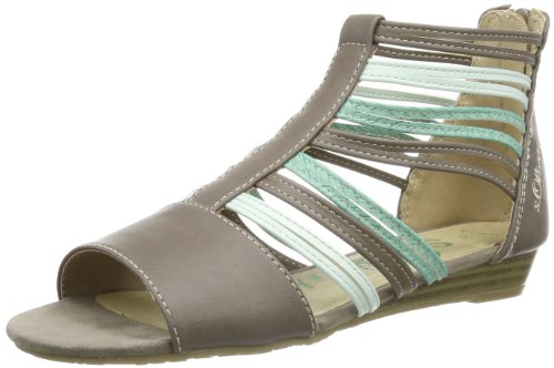 Sandales s.Oliver Femme Casual avec Sangle de Cheville en Cuir Noir