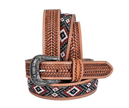 Western Beaded Genuine Leather Belt For Men and Women 30HQ108