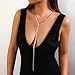 Extra Long Gold Statement Necklace for Women,Trendy Adjustable Herringbone Chain Lariat Y Necklace,Fashion Layered Sweater Necklace Neck Accessories (Silver)