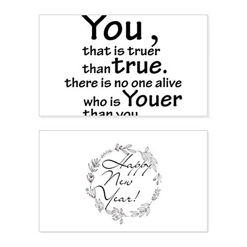 Tarjeta conmemorativa "You True Youer" de diseño minimalista para coleccionar