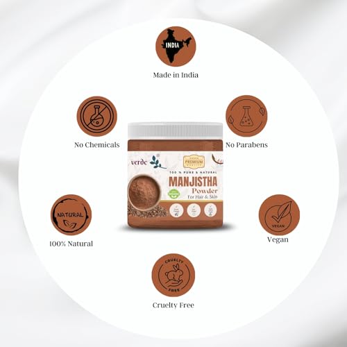 Image of 100% Pure & Natural Manjistha Powder for Face /Hair /Skin - Facepack for Clean and Glowing Skin - (100 GM)