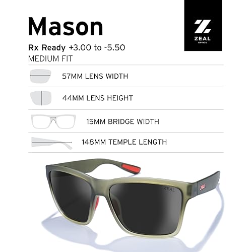 Image of Zeal Optics Mason Square Sunglasses, Deep Ocean